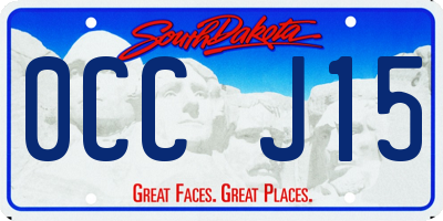 SD license plate 0CCJ15