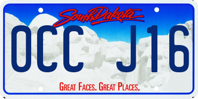 SD license plate 0CCJ16