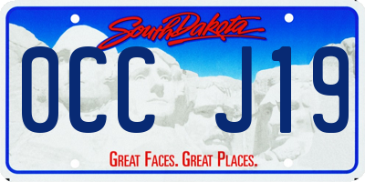 SD license plate 0CCJ19