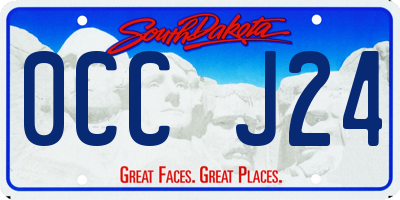 SD license plate 0CCJ24