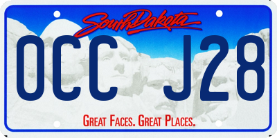 SD license plate 0CCJ28