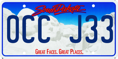 SD license plate 0CCJ33