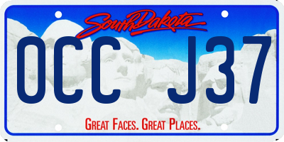 SD license plate 0CCJ37