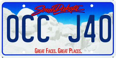 SD license plate 0CCJ40