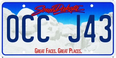 SD license plate 0CCJ43