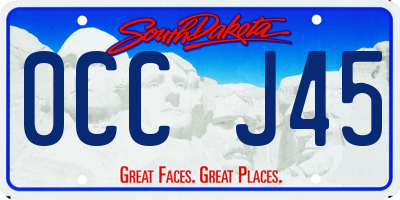 SD license plate 0CCJ45