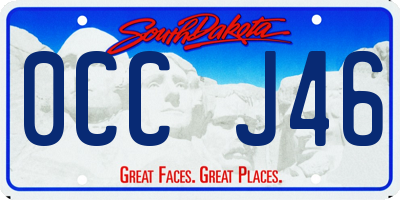 SD license plate 0CCJ46