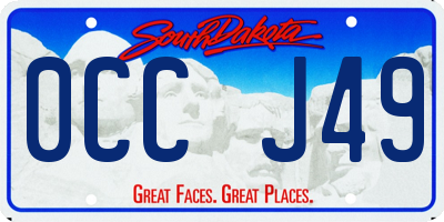 SD license plate 0CCJ49