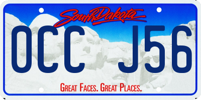 SD license plate 0CCJ56