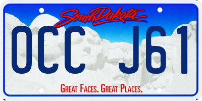 SD license plate 0CCJ61
