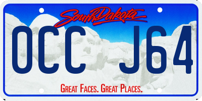 SD license plate 0CCJ64