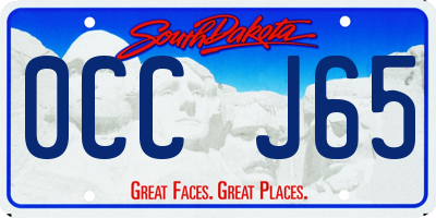 SD license plate 0CCJ65