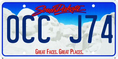 SD license plate 0CCJ74