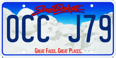 SD license plate 0CCJ79