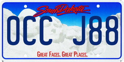SD license plate 0CCJ88
