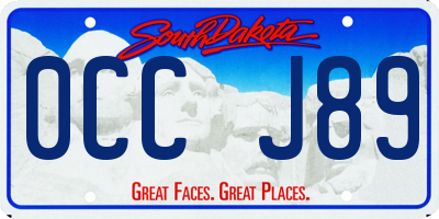 SD license plate 0CCJ89