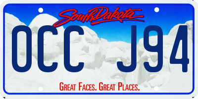SD license plate 0CCJ94