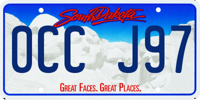 SD license plate 0CCJ97