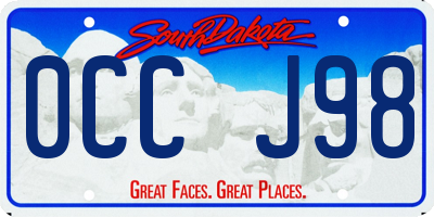 SD license plate 0CCJ98