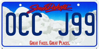 SD license plate 0CCJ99