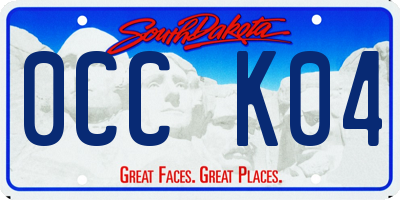 SD license plate 0CCK04