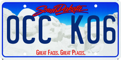 SD license plate 0CCK06