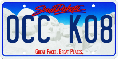 SD license plate 0CCK08