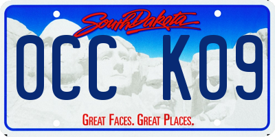 SD license plate 0CCK09