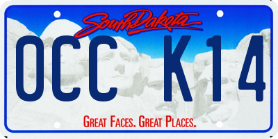 SD license plate 0CCK14