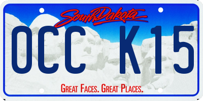 SD license plate 0CCK15