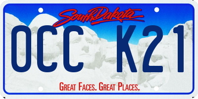SD license plate 0CCK21