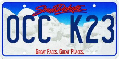 SD license plate 0CCK23