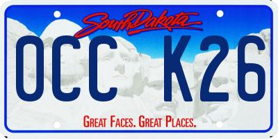 SD license plate 0CCK26