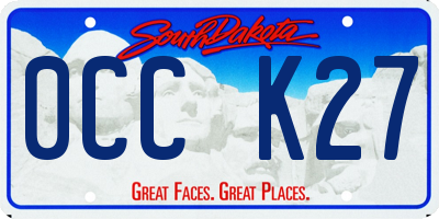 SD license plate 0CCK27