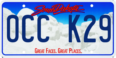 SD license plate 0CCK29