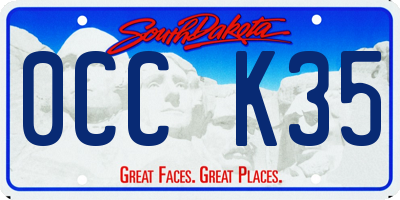 SD license plate 0CCK35