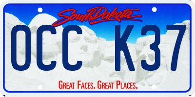 SD license plate 0CCK37