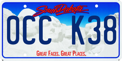 SD license plate 0CCK38