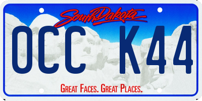 SD license plate 0CCK44