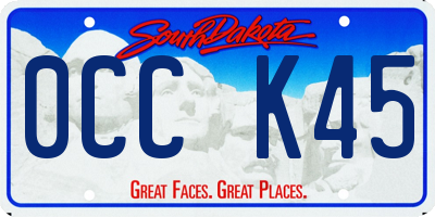 SD license plate 0CCK45
