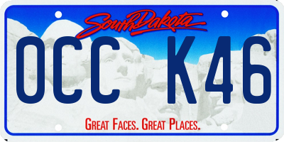 SD license plate 0CCK46