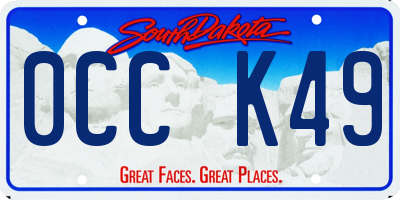 SD license plate 0CCK49