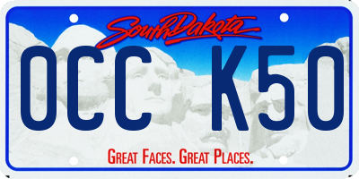 SD license plate 0CCK50