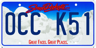 SD license plate 0CCK51