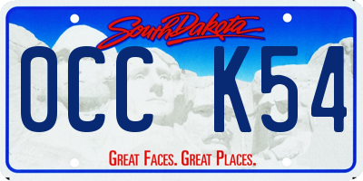 SD license plate 0CCK54