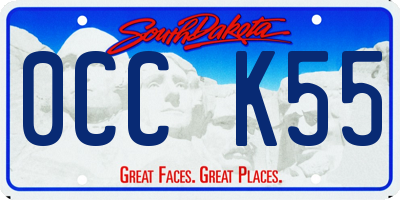 SD license plate 0CCK55