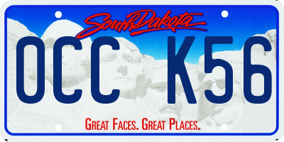 SD license plate 0CCK56