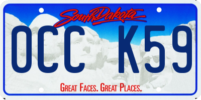 SD license plate 0CCK59
