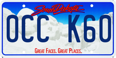 SD license plate 0CCK60