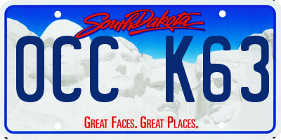 SD license plate 0CCK63